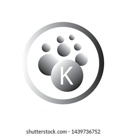 Bubbles icon letter logo template Vector