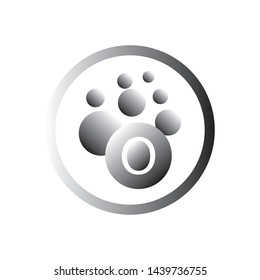 Bubbles icon letter logo template Vector