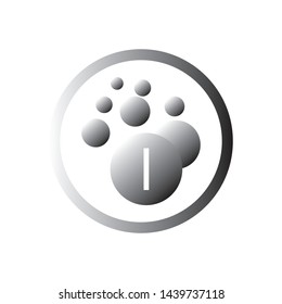 Bubbles icon letter logo template Vector