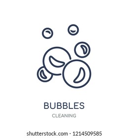 Bubbles icon. Bubbles linear symbol design from Cleaning collection. Simple outline element vector illustration on white background.