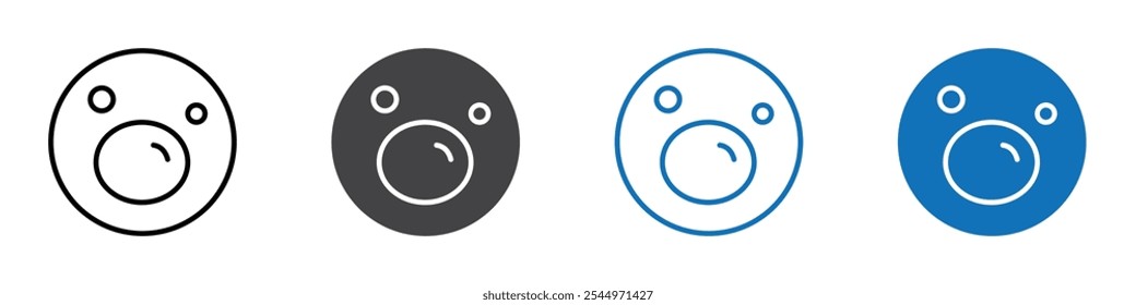 Bubbles icon Logo sign in thin line outline