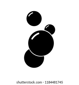 Bubbles icon, silhouette, logo on white background