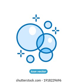 Bubbles Icon. Soap Foam, Fizzy Drink, Oxygen Bubble Pictogram Symbol Template For Graphic And Web Design Collection Logo Vector Illustration