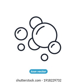 Bubbles icon. Soap foam, fizzy drink, oxygen bubble pictogram symbol template for graphic and web design collection logo vector illustration