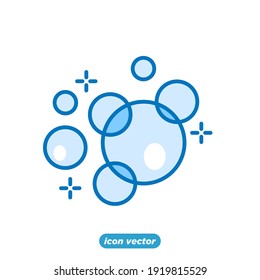 Blasen-Symbol. Seifenschaum, Schwindelgetränk, Bildzeichen für Sauerstoffblasen-Piktogramm-Vorlage für die Grafik- und Webdesign-Kollektion, Vektorgrafik