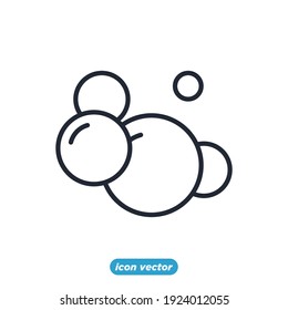 Blasen-Symbol. Seifenschaum, Schwindelgetränk, Bildzeichen für Sauerstoffblasen-Piktogramm-Vorlage für die Grafik- und Webdesign-Kollektion, Vektorgrafik
