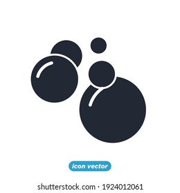 Bubbles icon. Soap foam, fizzy drink, oxygen bubble pictogram symbol template for graphic and web design collection logo vector illustration
