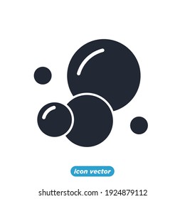 Bubbles icon. Soap foam, fizzy drink, oxygen bubble pictogram symbol template for graphic and web design collection logo vector illustration