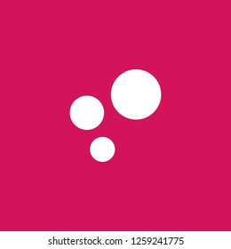bubbles icon vector. bubbles sign on pink background. bubbles icon for web and app
