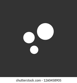 bubbles icon vector. bubbles sign on black background. bubbles icon for web and app