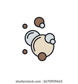 bubbles icons isolated on White Background. Flat style design