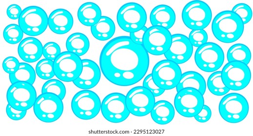 bubbles illustration background with happy, funny text
