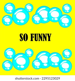 fondo de ilustración de burbujas con texto feliz y divertido