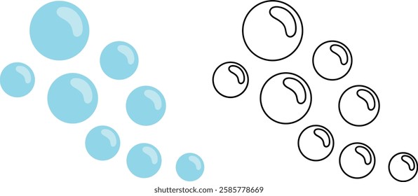 Bubbles Illustrations Isolated On White