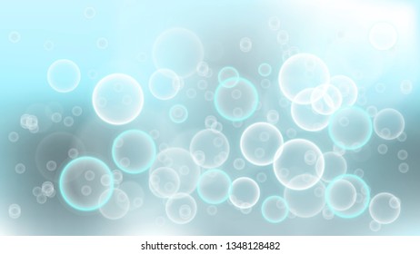 Bubbles of light blurred bokeh air abstract background