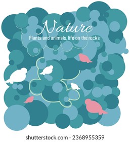 Bubbles like trees and red birds. NATURE cover