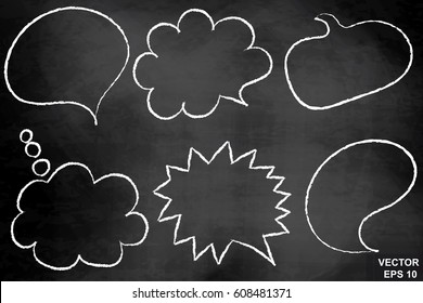 Bubbles. Line. Conversation. On the chalkboard. For your design