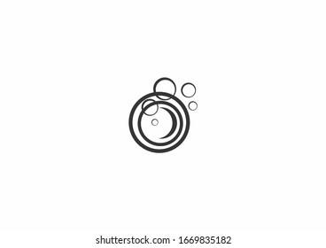 Diseño de concepto de icono de línea de burbujas