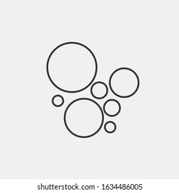 Bubbles line vector icon eps10