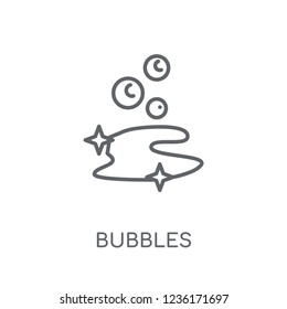 Bubbles linear icon. Modern outline Bubbles logo concept on white background from cleaning collection. Suitable for use on web apps, mobile apps and print media.