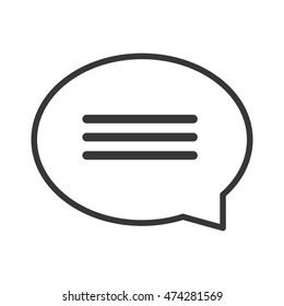 bubbles lines communication message email icon. Flat and isolated design. Vector illustration