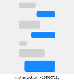 Bubbles In A Message To Insert Text. Empty Messaging Bubbles.