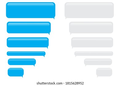 Bubbles messages on the phone. Text sms. Speech icons. Flat conversation cells. Dialogue in the messenger.