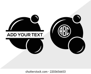 Bubbles Monogram SVG Printable Vector Illustration