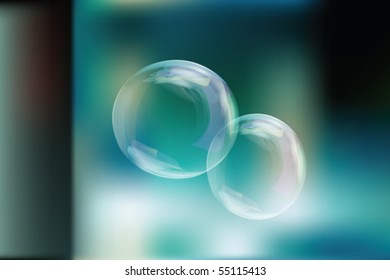 Bubbles on Abstract background vector