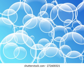 Bubbles on blue background