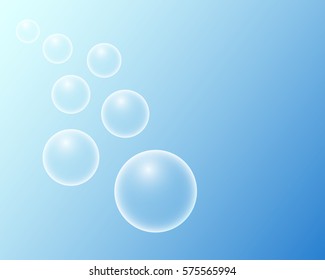Bubbles on blue background, Abstract background with light color 