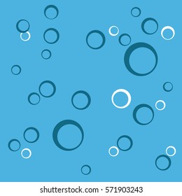 Bubbles on blue background seamless
