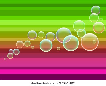 Bubbles on colorful background