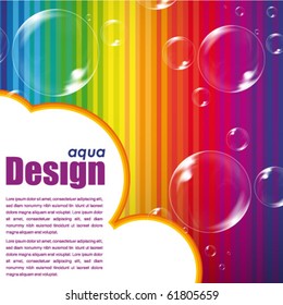 bubbles on the colorful rainbow background