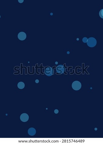 Bubbles on dark blue surface, abstract bokeh effect, circular shapes, starry night concept, underwater marine background