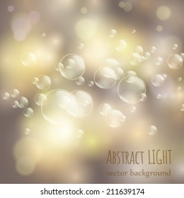 Bubbles on light background vector