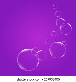bubbles on purple background