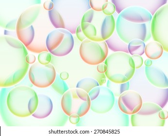 Bubbles on white background