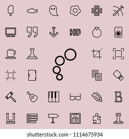 bubbles outline icon. Detailed set of minimalistic line icons. Premium graphic design. One of the collection icons for websites, web design, mobile app on colored background