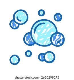 bubbles oxygen doodle icon sketch vector. bubbles oxygen sign. isolated symbol illustration