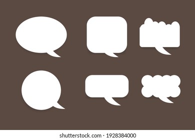 Bubbles in paper style. Great vectors for communication, web, social media etc.