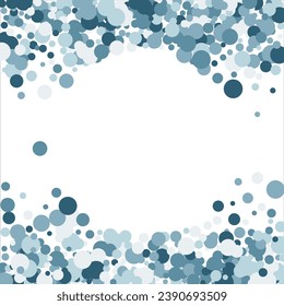 Bubbles pattern Frame Blue banner web. Colored Background. Vector illustration.