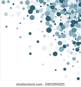 Bubbles pattern Frame Blue banner web. Colored Background. Vector illustration.