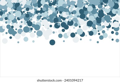 Bubbles pattern Frame Blue banner web. Colored Background. Vector illustration.