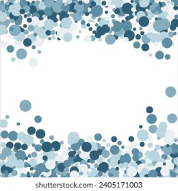 Bubbles pattern Frame Blue banner web. Colored Background. Vector illustration.