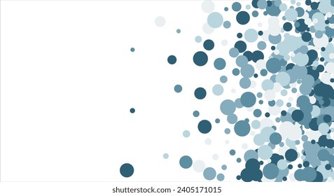 Bubbles pattern Frame Blue banner web. Colored Background. Vector illustration.