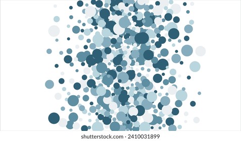 Bubbles pattern Frame Blue banner web. Colored Background. Vector illustration.