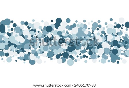 Bubbles pattern Frame Blue banner web. Colored Background. Vector illustration.