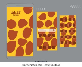 Bubbles pattern. Wallpaper for phone. Mobile application design, UI, UX, GUI .