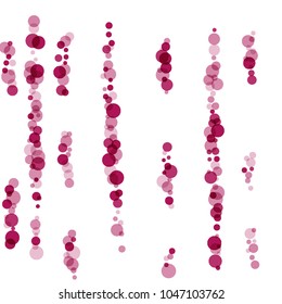 Bubbles pink on white background. Romantic background.